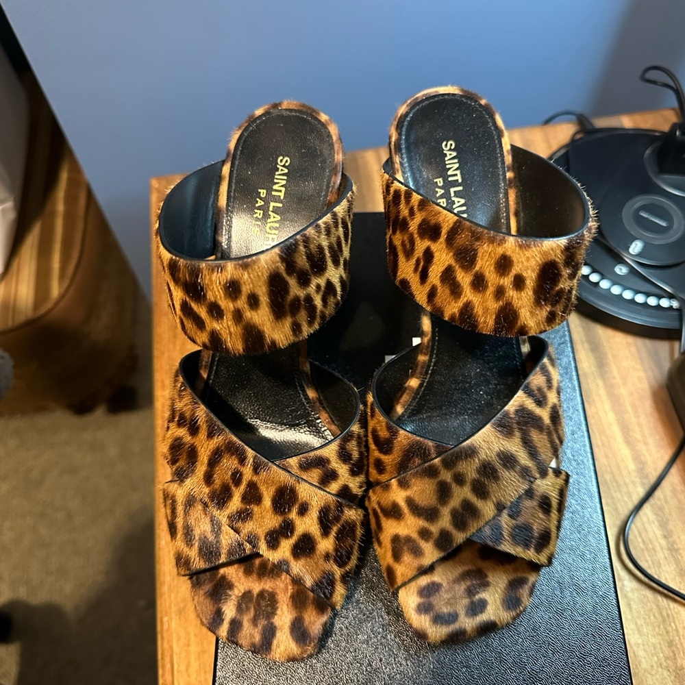 Saint Laurent Leopard Print Women's Shoes